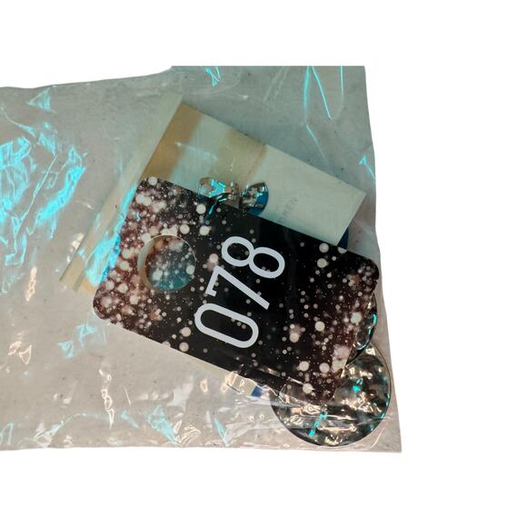 Cato Silver Blue Hammered Metal Drop Earrings Boho Costume Y2K - Picture 3 of 3